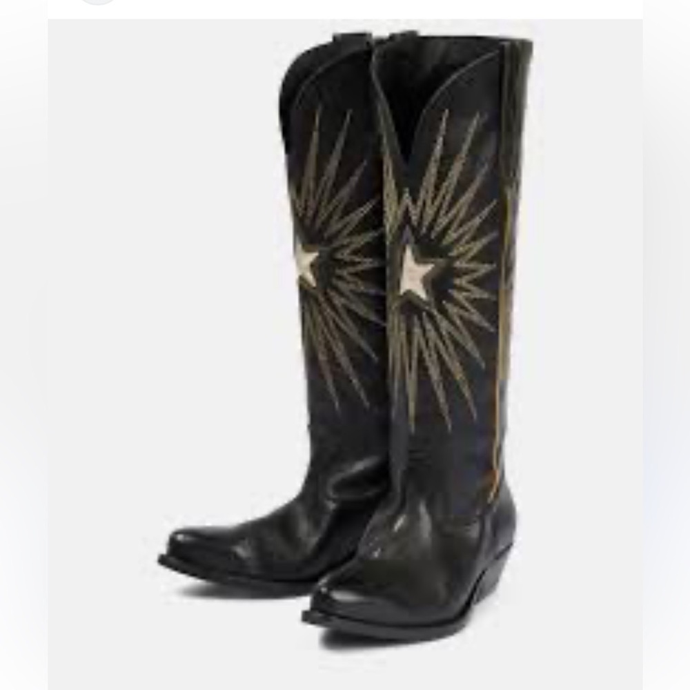Golden Goose wishstar leather cowboy boots tall! Size 40
